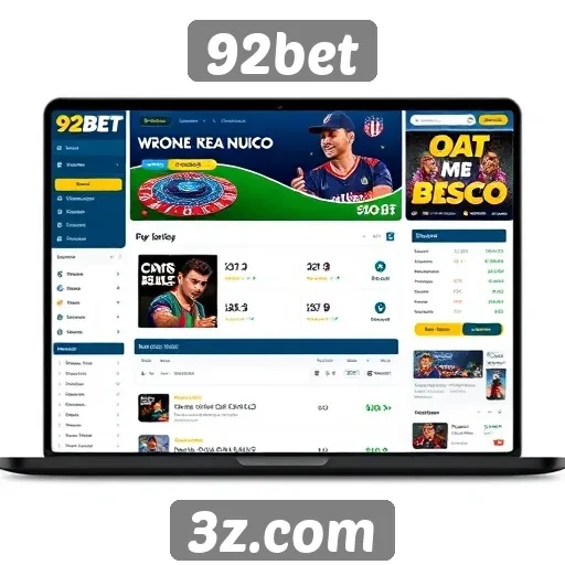 Facilidade de uso da interface do site 92bet